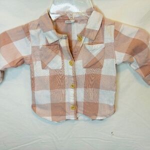 Little girl dusty pink flannel H&M